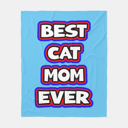 Bold Best Cat Mama je Typografie Fleecedecke (Vorderseite)
