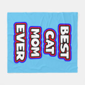 Bold Best Cat Mama je Typografie Fleecedecke (Vorderseite (Horizontal))