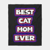 Bold Best Cat Mama je Typografie Fleecedecke (Vorderseite)