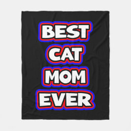 Bold Best Cat Mama je Typografie Fleecedecke