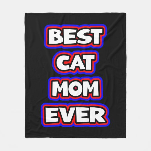Bold Best Cat Mama je Typografie Fleecedecke (Vorderseite)