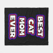 Bold Best Cat Mama je Typografie Fleecedecke (Vorderseite (Horizontal))