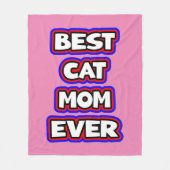 Bold Best Cat Mama je Typografie Fleecedecke (Vorderseite)