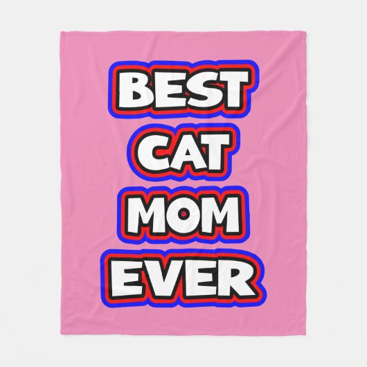 Bold Best Cat Mama je Typografie Fleecedecke (Vorderseite)