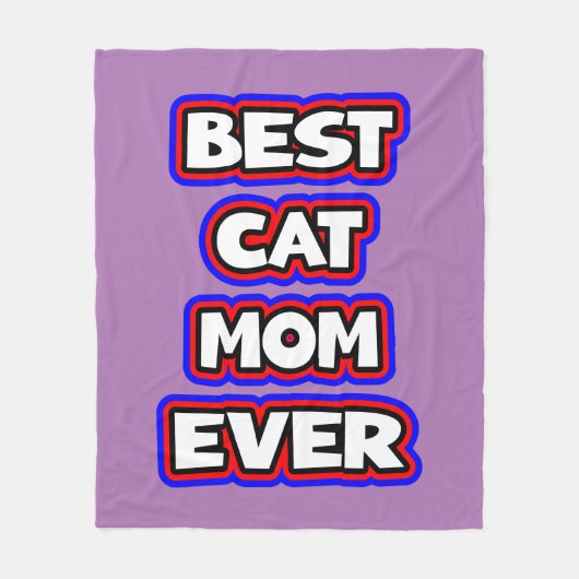 Bold Best Cat Mama je Typografie Fleecedecke (Vorderseite)