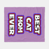 Bold Best Cat Mama je Typografie Fleecedecke (Vorderseite (Horizontal))