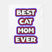 Bold Best Cat Mama je Typografie Fleecedecke (Vorderseite)