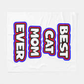Bold Best Cat Mama je Typografie Fleecedecke (Vorderseite (Horizontal))