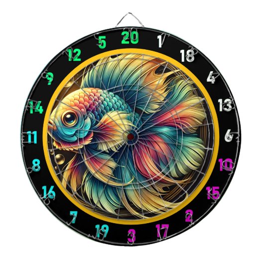 Bold Betta Dartboard Wall Accent Dartscheibe (vorne)