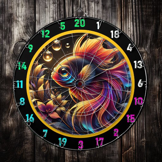 Bold Betta Glow Dartboard Design Dartscheibe