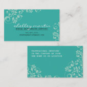 BOLD Bio, helles, wirbelvolles Muster Jadegrün Visitenkarte (Vorne/Hinten)