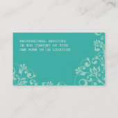 BOLD Bio, helles, wirbelvolles Muster Jadegrün Visitenkarte (Rückseite)