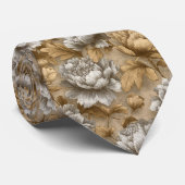 Bold Birthday Gifts For Him Peonies Floral Krawatte (Gerollt)