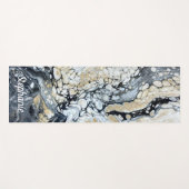 Bold Black Abstrakt Personalisiert Yoga Mat Yogamatte (Vorderseite (Horizontal))