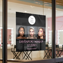 Bold Black and Blush Pink 3 Photo Fensteraufkleber