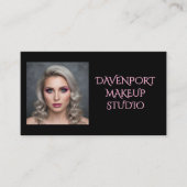 Bold Black and Blush Pink Visitenkarte (Vorderseite)