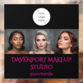 Bold Black and Hot Pink 3 Photo Fensteraufkleber (Blatt 2)