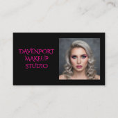 Bold Black and Hot Pink Social Icon QR Code Visitenkarte (Vorderseite)