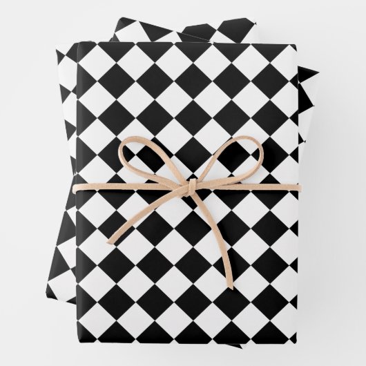 Bold Black and White Chevron Pattern Classic Geschenkpapier Set (Beispiel)