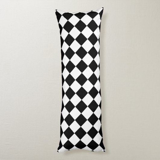 Bold Black and White Chevron Pattern Classic Seitenschläferkissen (Rückseite (Vertikal))