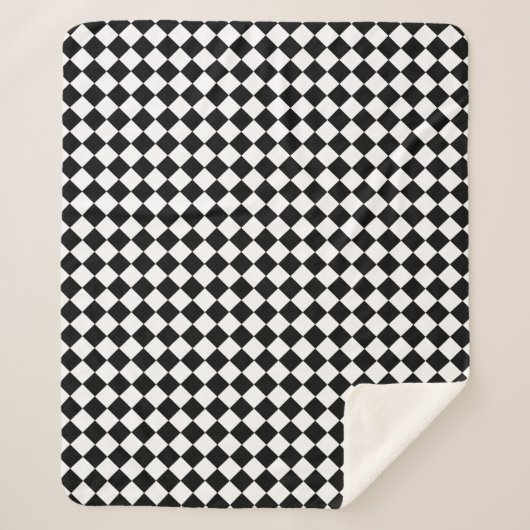 Bold Black and White Chevron Pattern Classic Sherpadecke (Vorderseite)