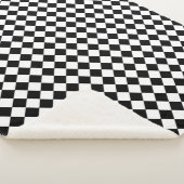 Bold Black and White Chevron Pattern Classic Sherpadecke (3/4)
