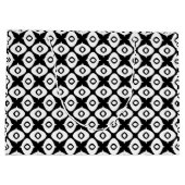 Bold Black and White Symmetrical Arabesque Pattern Große Geschenktüte (Rückseite)