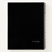 Bold Black and White Symmetrical Arabesque Pattern Notizblock (Rückseite)