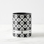 Bold Black and White Symmetrical Arabesque Pattern Tasse (Zentrum)