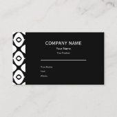 Bold Black and White Symmetrical Arabesque Pattern Visitenkarte (Vorderseite)