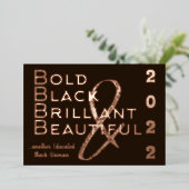 Bold, Black & Brilliant 2022 Abschluss Einladung (Stehend vorne)