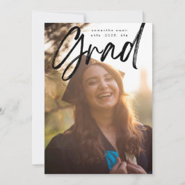 Bold Black Brush Grad Modernes Foto Universität An Ankündigung