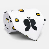 Bold Black Butterflies Neck Tie Krawatte (Gerollt)