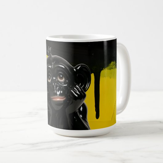 Bold Black Chimp Kaffeetasse (VorderseiteRechts)