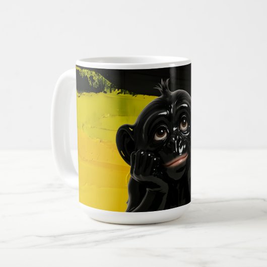 Bold Black Chimp Kaffeetasse (Vorderseite Links)