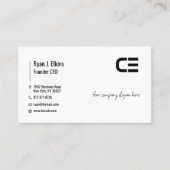 Bold Black Consultant, Founder & CEO Business Card Visitenkarte (Vorderseite)