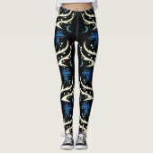 Bold Black Dragon Slash Pattern Leggings (Vorderseite)