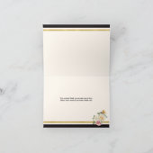 Bold Black, Elfenbeinstreifen, Florals Danke (Innenseite)