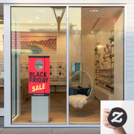 BOLD BLACK FREITAG VERKAUF ROTES GELBE GESCHÄFTSLO FENSTERAUFKLEBER (Schaufenster)