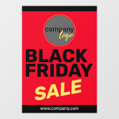 BOLD BLACK FREITAG VERKAUF ROTES GELBE GESCHÄFTSLO FENSTERAUFKLEBER (Blatt)