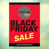 BOLD BLACK FREITAG VERKAUF ROTES GELBE GESCHÄFTSLO FENSTERAUFKLEBER (Blatt 3)