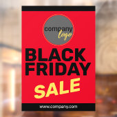 BOLD BLACK FREITAG VERKAUF ROTES GELBE GESCHÄFTSLO FENSTERAUFKLEBER (Blatt 2)