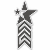 Bold Black Geometric Star Aufkleber (Vorderseite)