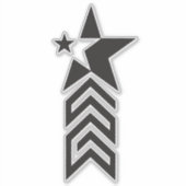 Bold Black Geometric Star Aufkleber (Vorderseite)