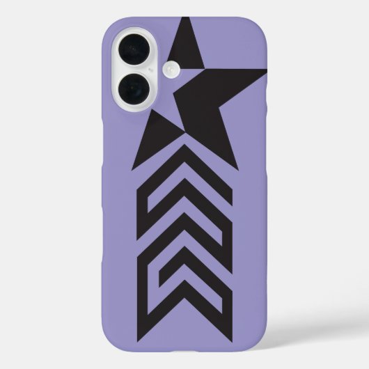 Bold Black Geometric Star Case-Mate iPhone Hülle (Rückseite)