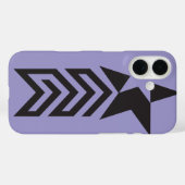 Bold Black Geometric Star Case-Mate iPhone Hülle (Rückseite (Horizontal))