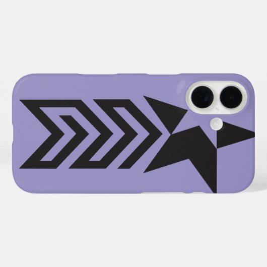 Bold Black Geometric Star Case-Mate iPhone Hülle (Rückseite (Horizontal))