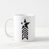 Bold Black Geometric Star Kaffeetasse (Links)