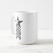 Bold Black Geometric Star Kaffeetasse (Vorderseite Links)