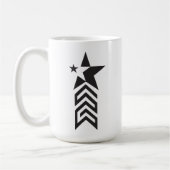 Bold Black Geometric Star Kaffeetasse (Links)